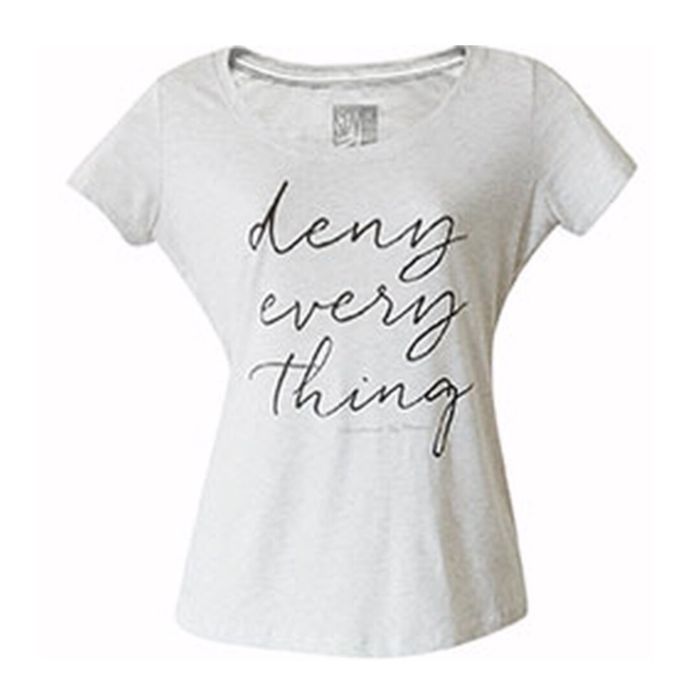 Spy museum deny everything gray tee. Size M